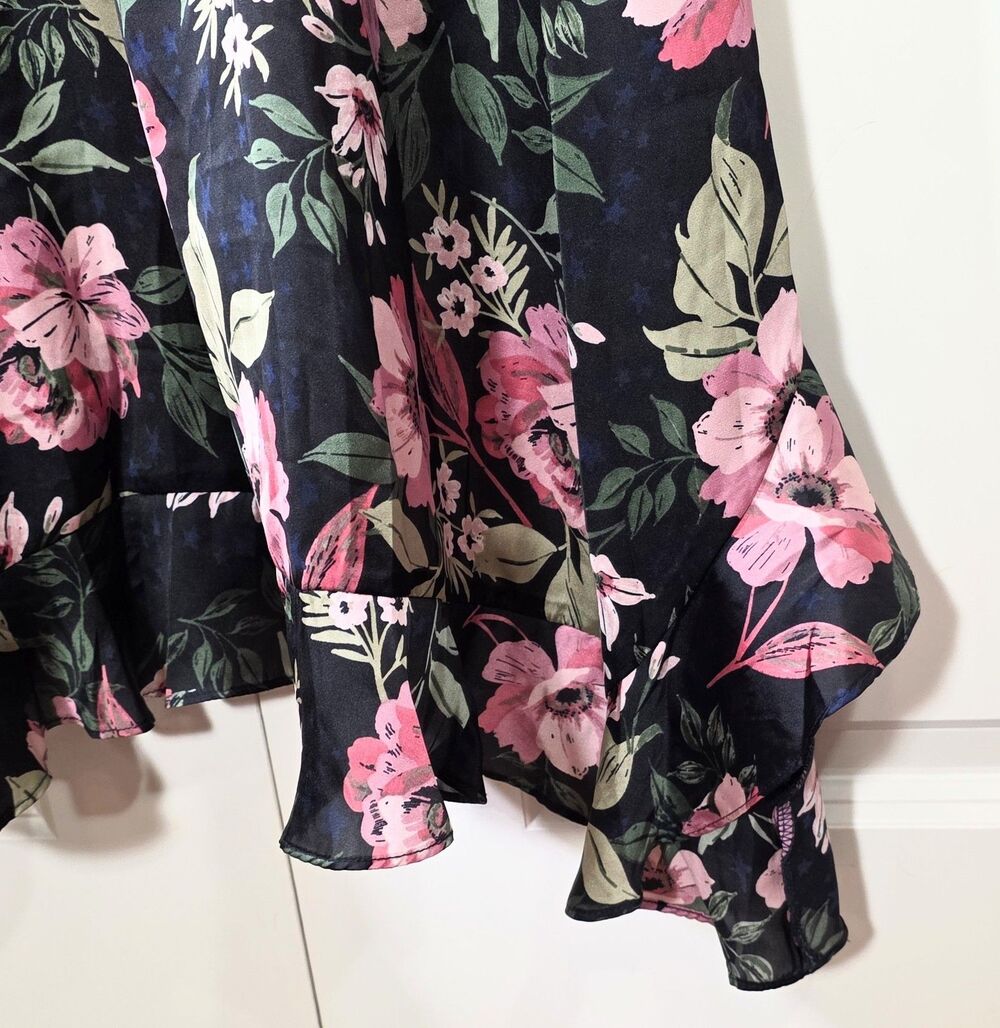 Dress Forum Women M Floral High Low Maxi Dress Romantic Cottagecore Coquette - Picture 9 of 11